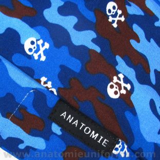 ANATOMIE BANDANA Chirurgie Bleu Camouflage - 019